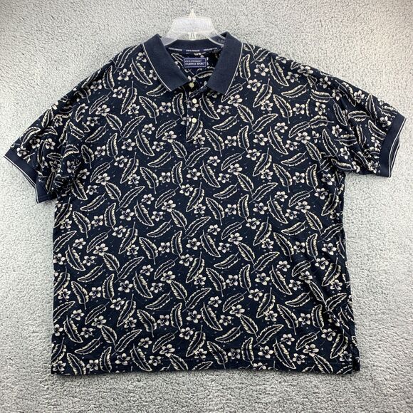 Steve Stricker Fairway Sport Mens Polo Shirt XXL Short Sleeve Cotton Feather Blu - Picture 1 of 9